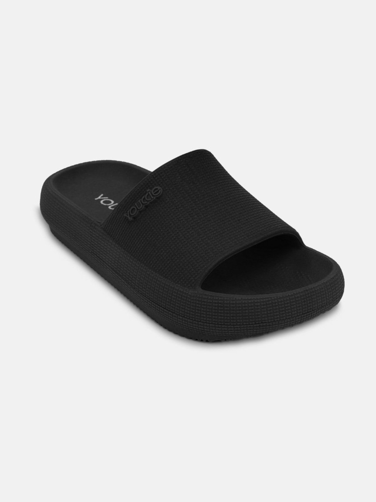 Infantil - Chinelo Preto Slide Nuvem Texturizado