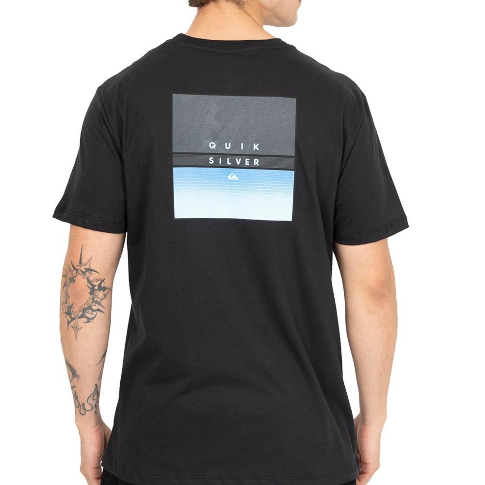 Camiseta Quiksilver Gradient Logo Wordblock SM26 Preto