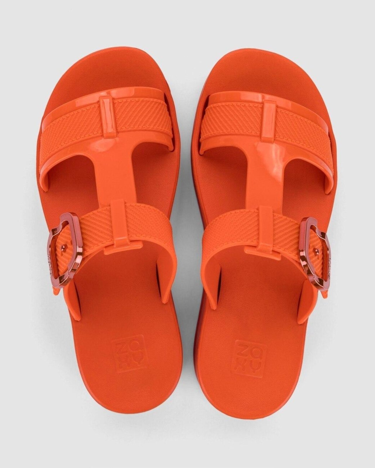 Sandália Plataforma Zaxy New Up Laranja