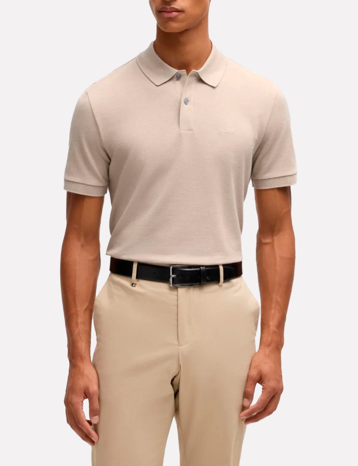 Polo Hugo Boss Masculina Regular Pallas Caqui
