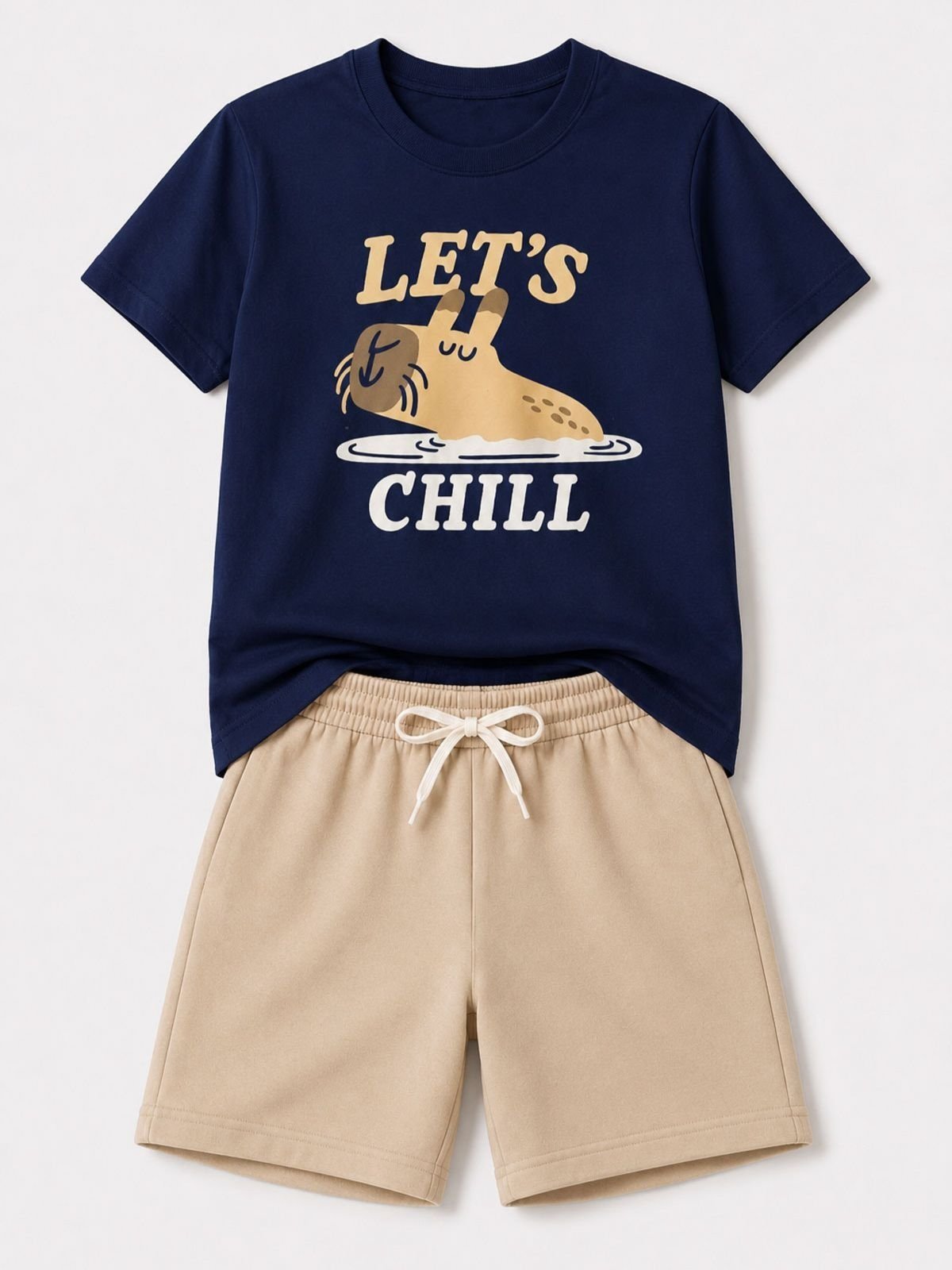 Infantil - Conjunto Masculina Algodão Lets Chill Marinho