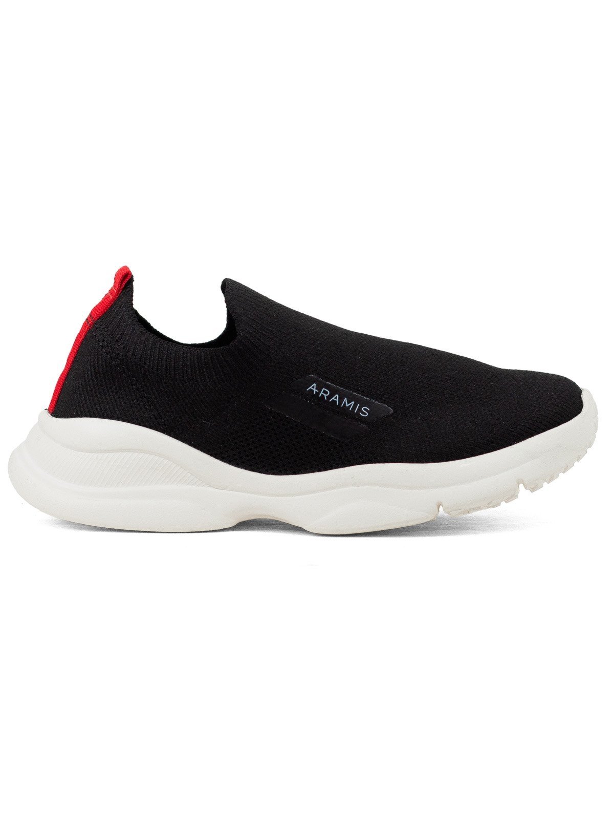 Tênis Aramis Next Casual Grand Luxe Knit Elástico Confortável Flexível Antiderrapante Preto