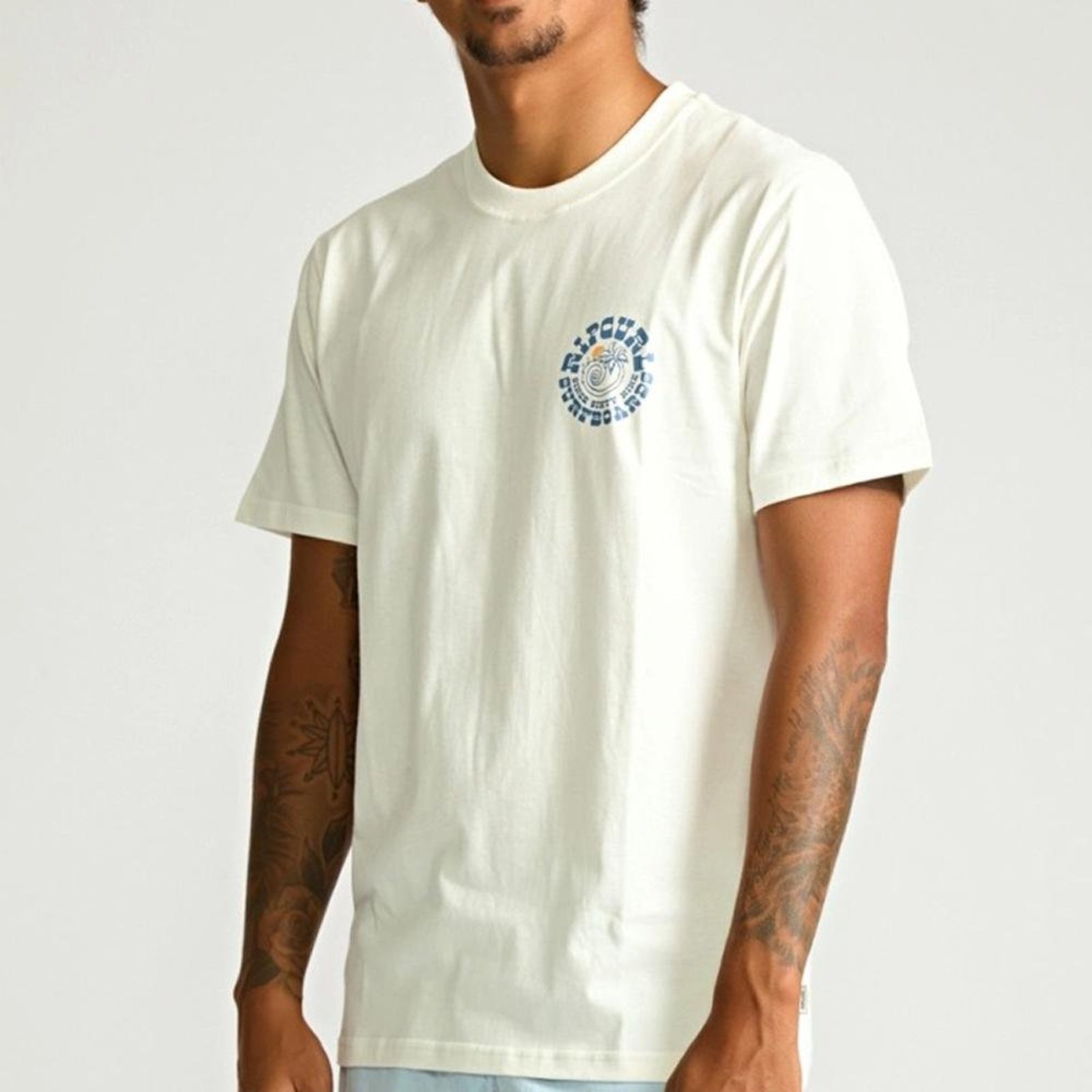 Camiseta Rip Curl Pacific Rinse Spiral SM27 Masculina Bone