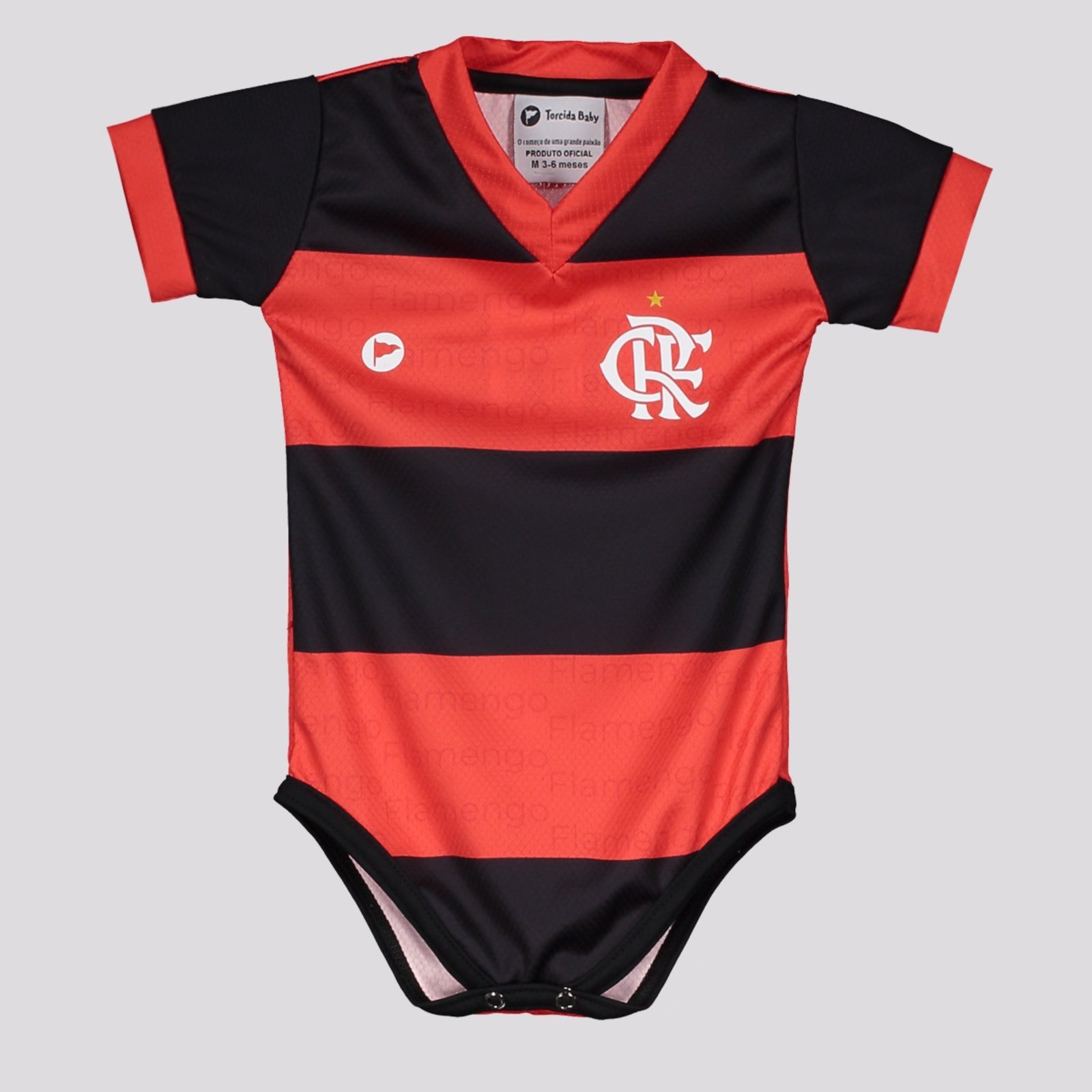 Infantil - Body Premium Flamengo Vermelho e Preto