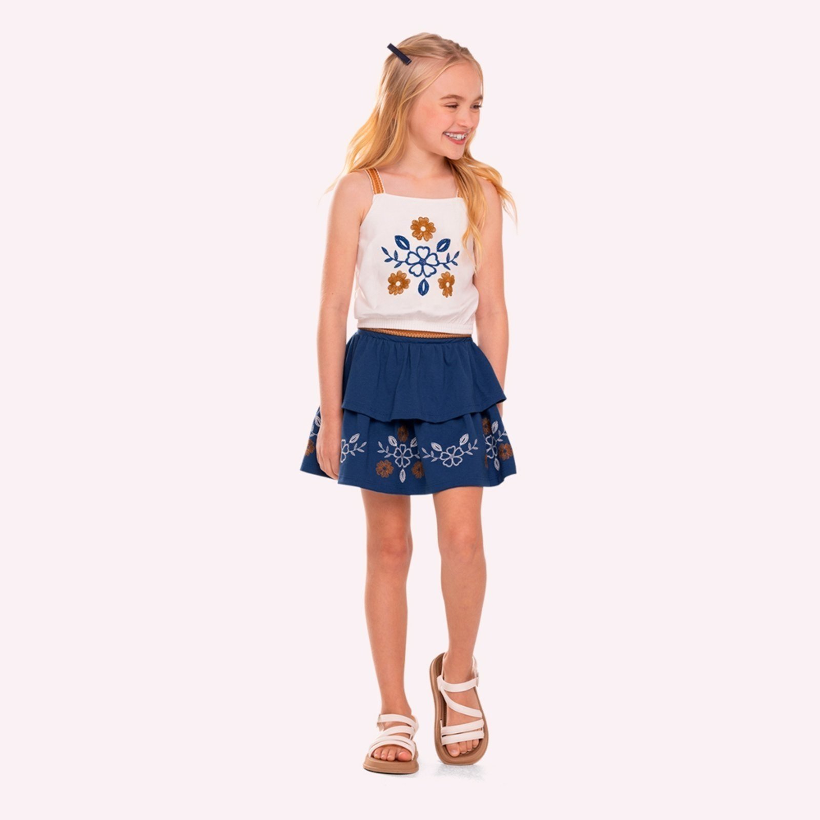 Infantil - Conjunto Menina Flores Nanai