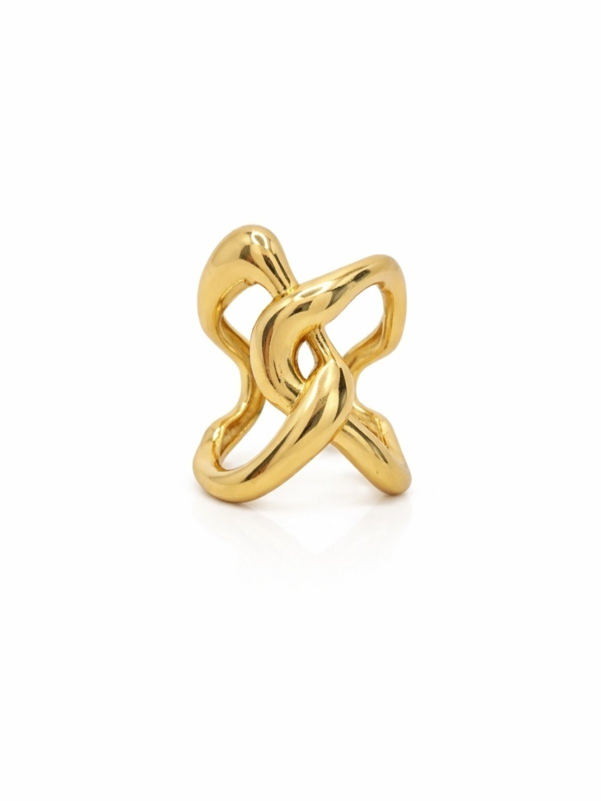 Anel Elos Ajustável Banhado a Ouro 18k