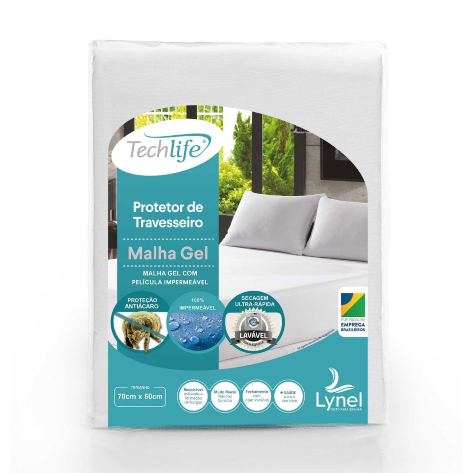 Protetor Travesseiro Impermeavel Lynel Malha Gel