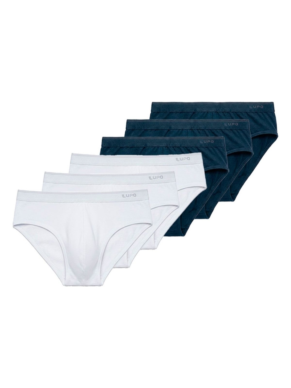 Kit com 6 Cuecas Slip Lupo 485-003