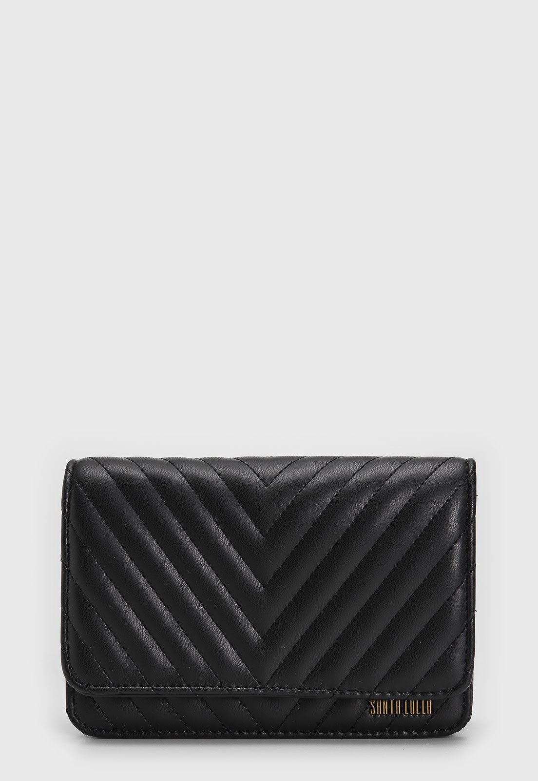 Bolsa Transversal Santa Lolla Matelassê Preta