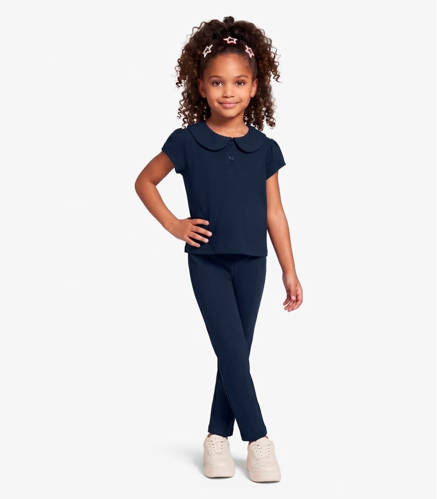 Infantil - Blusa Feminina Em Cotton Leve Rovi Azul