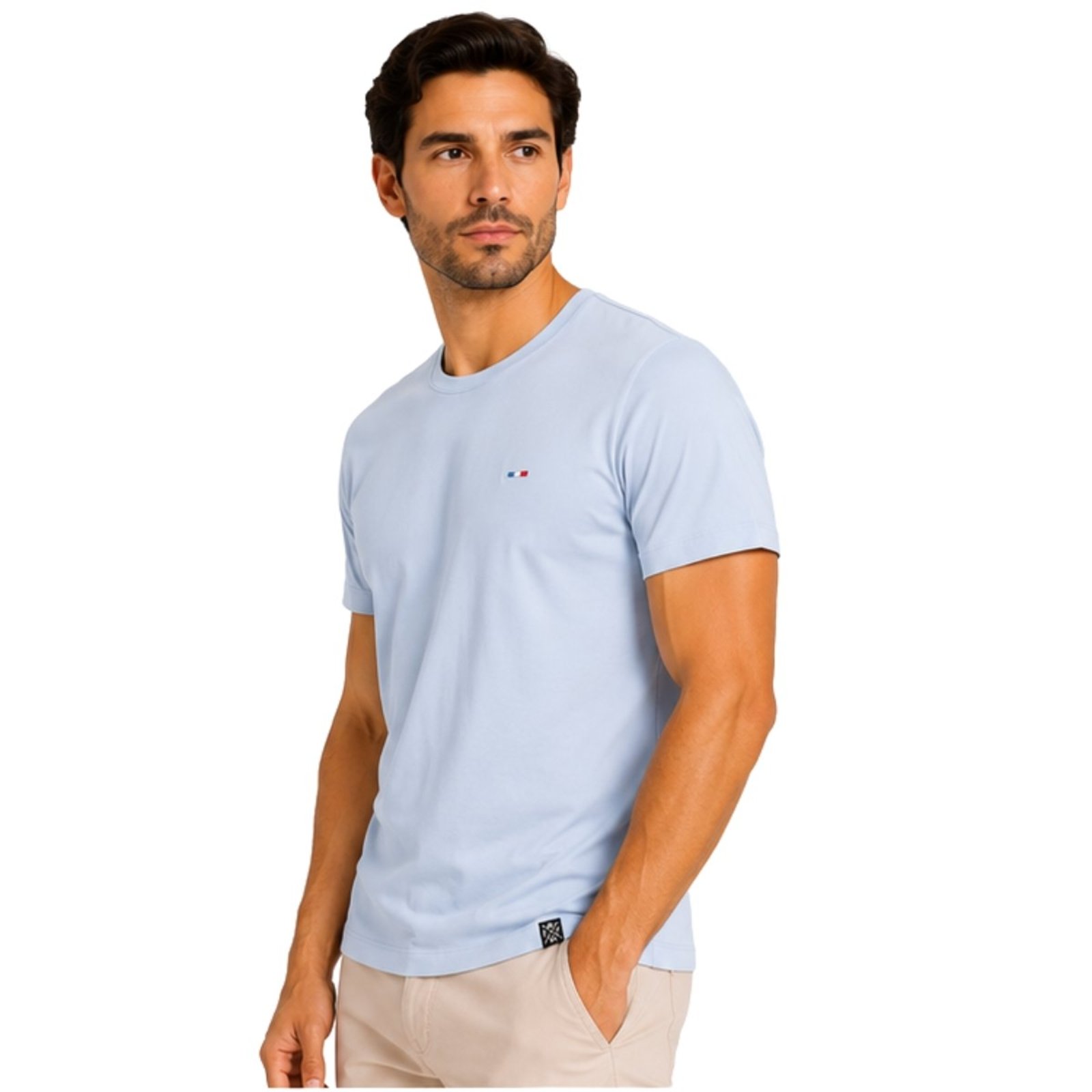 Camiseta Masculina Básica Lisa FMF Conforto Premium Azul