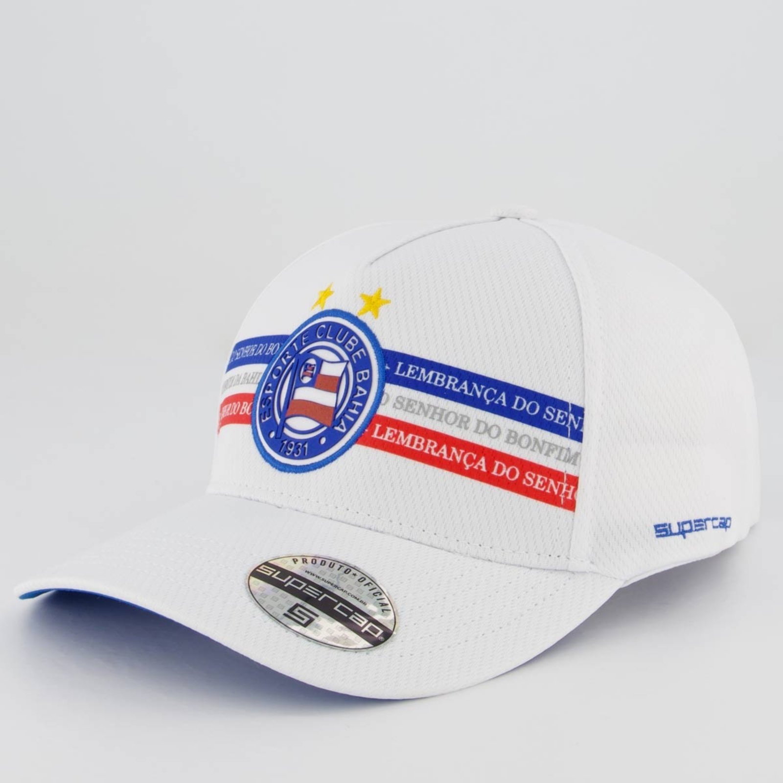 Vista 2 Boné Bahia Americano Branco e Azul Supercap branco azul
