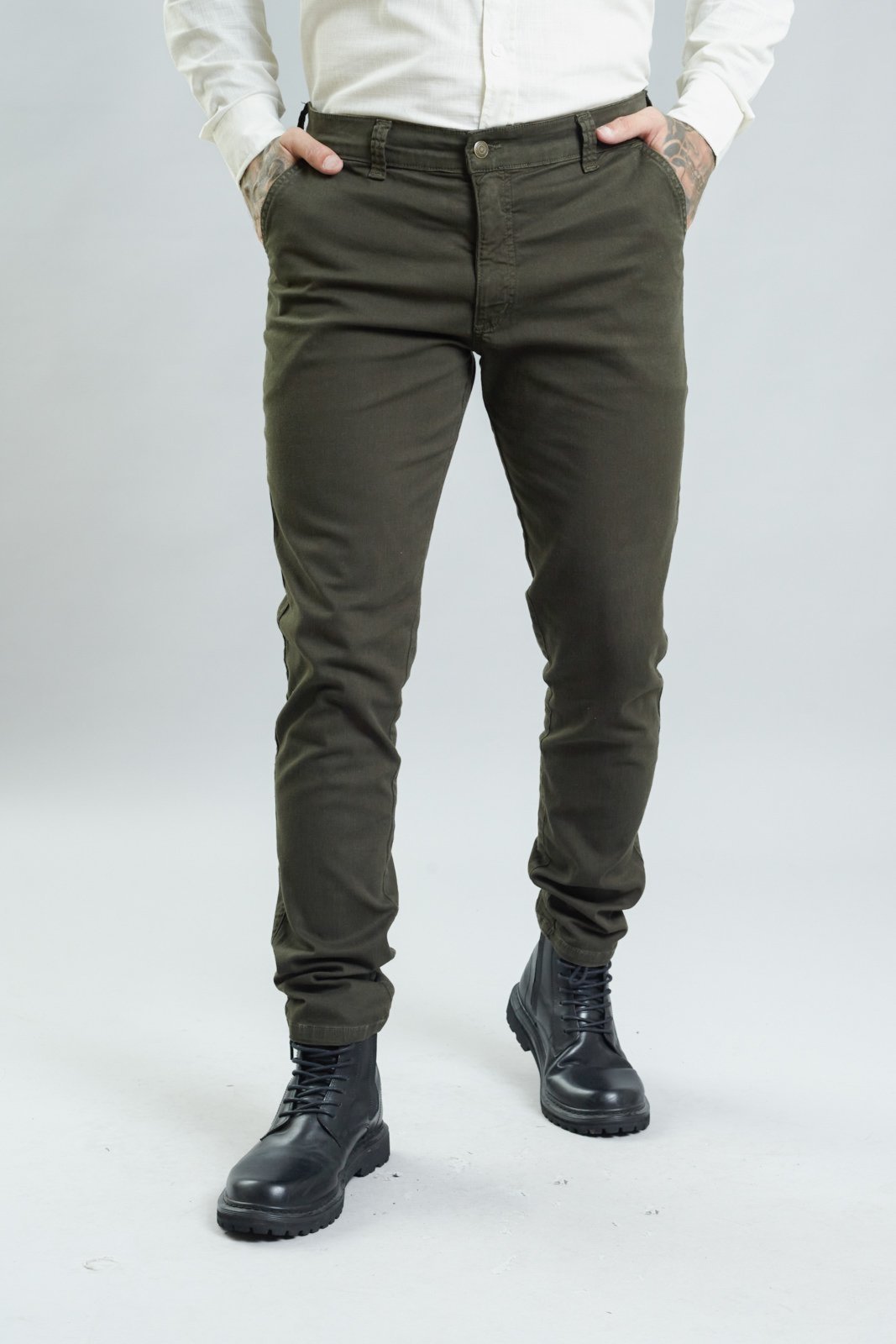 Calça Sarja Skinny Dialogo Jeans Color Sport Fino Verde Masculino