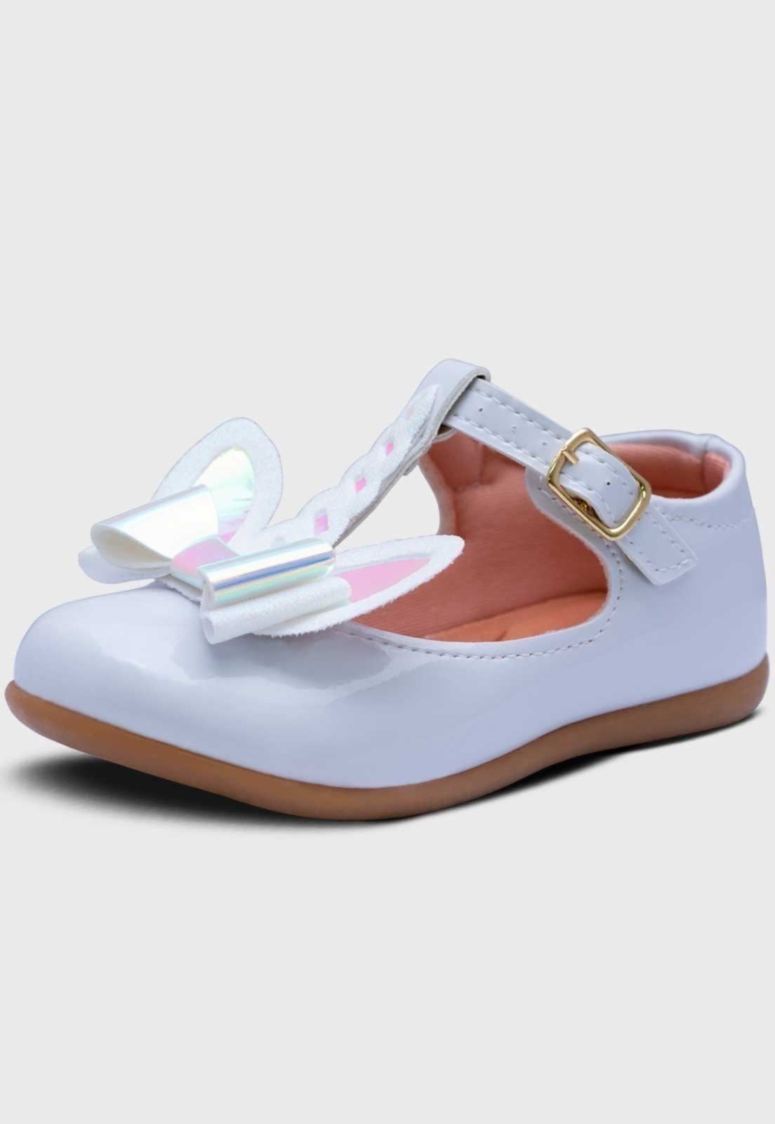 Infantil – Sapatilha Salomé Pópidi Menina Unicórnio Branco