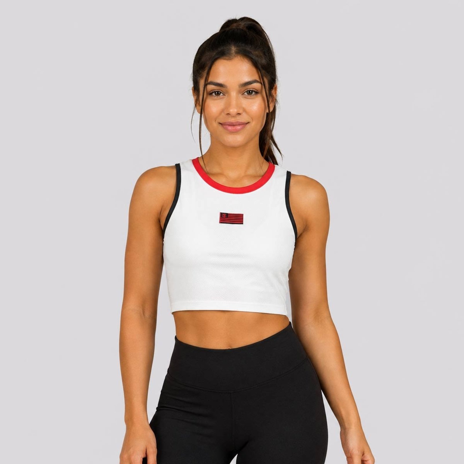 Cropped Flamengo Pegar Feminino Branco