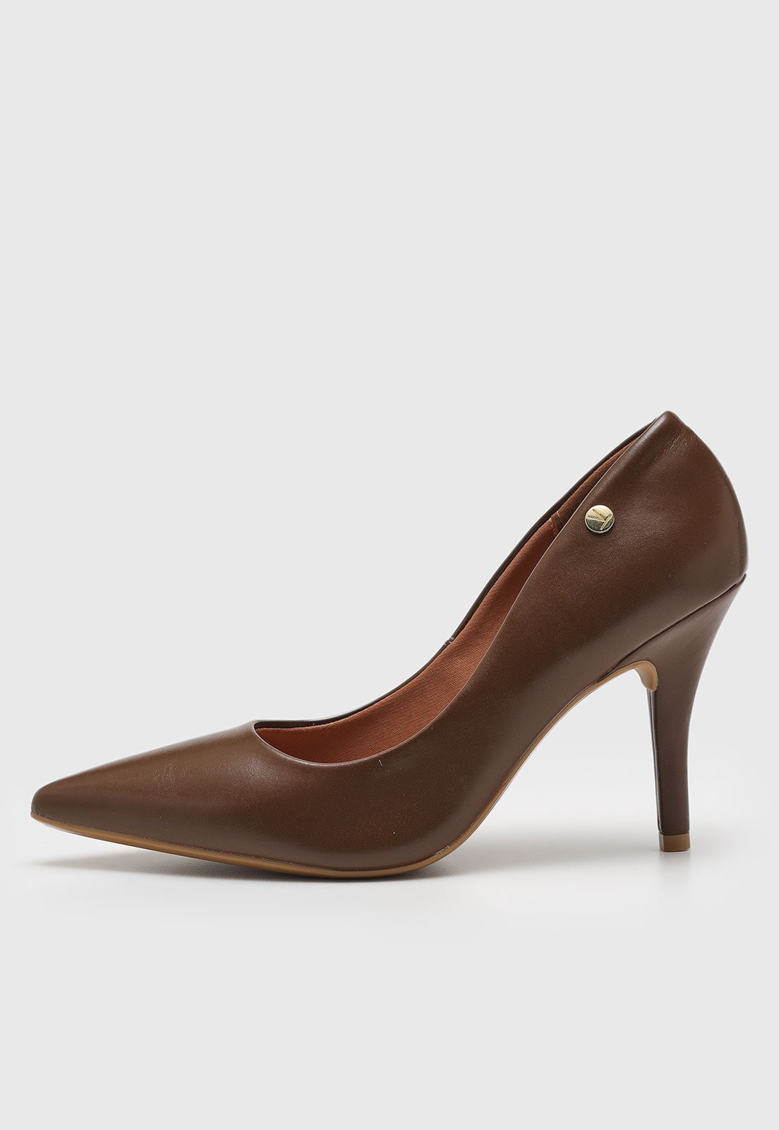Scarpin Vizzano Logo Metalizado Marrom
