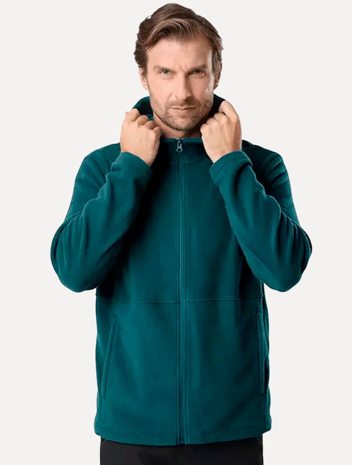 Blusa The North Face Masculina Fleece Glacier Full Zip Com Capuz TNF