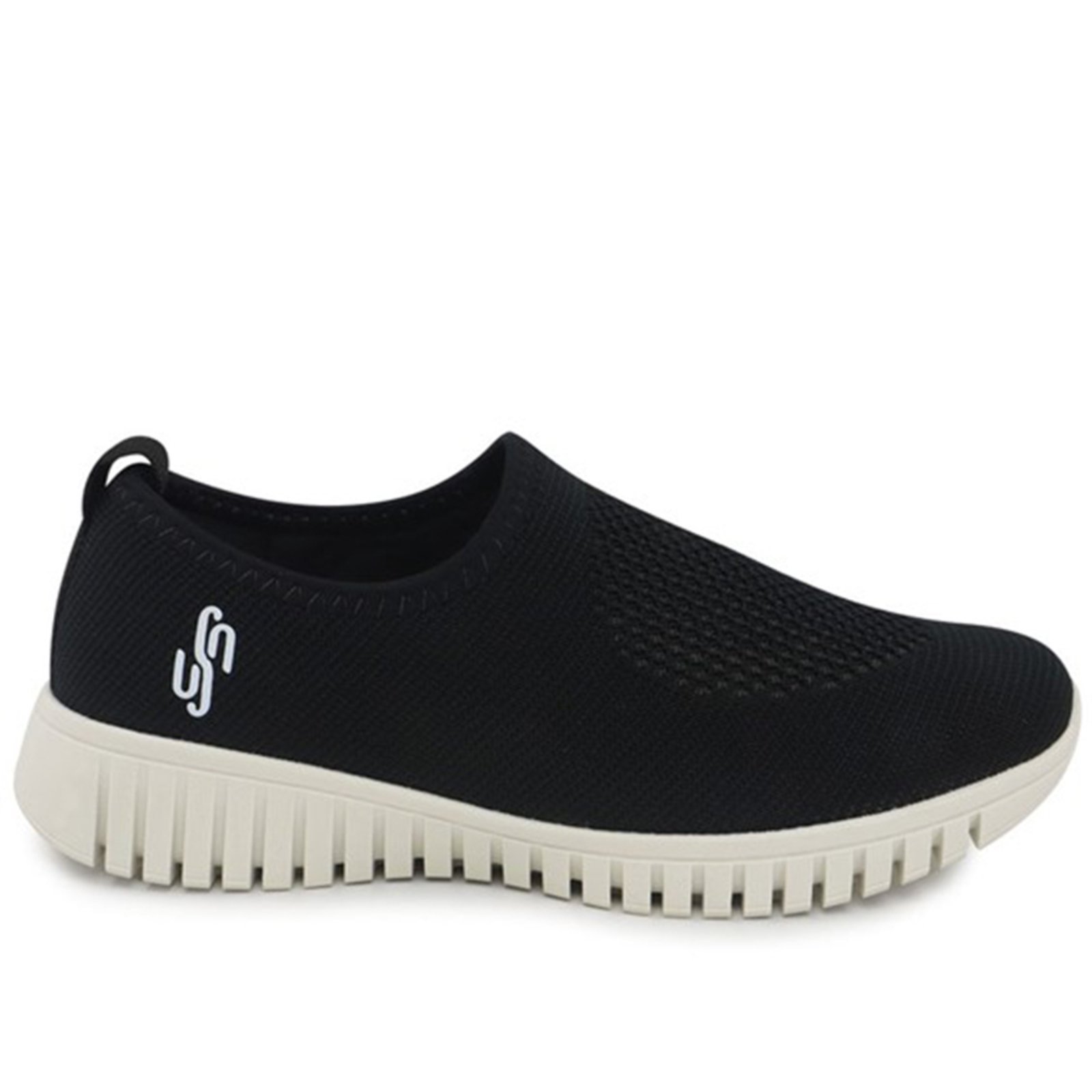 Tênis Feminino Usaflex Slip-on Conforto Tricot AE2208 Preto