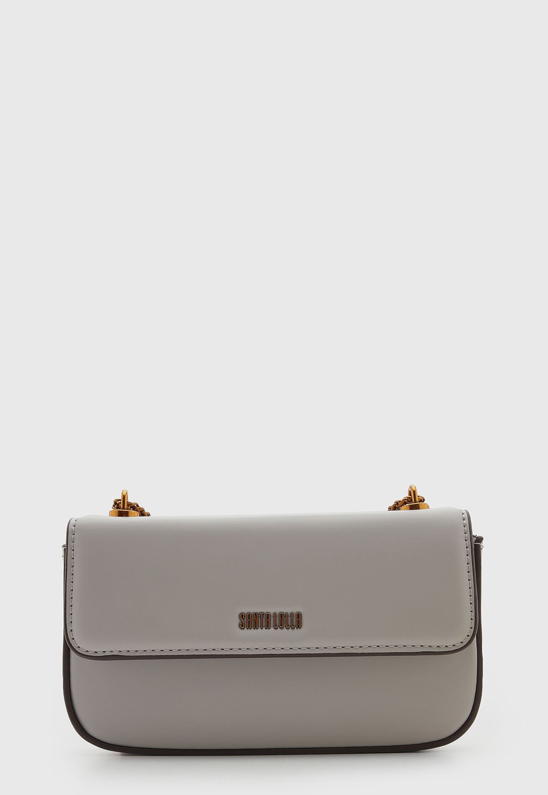 Bolsa Feminina Santa Lolla Retangular Cinza Claro