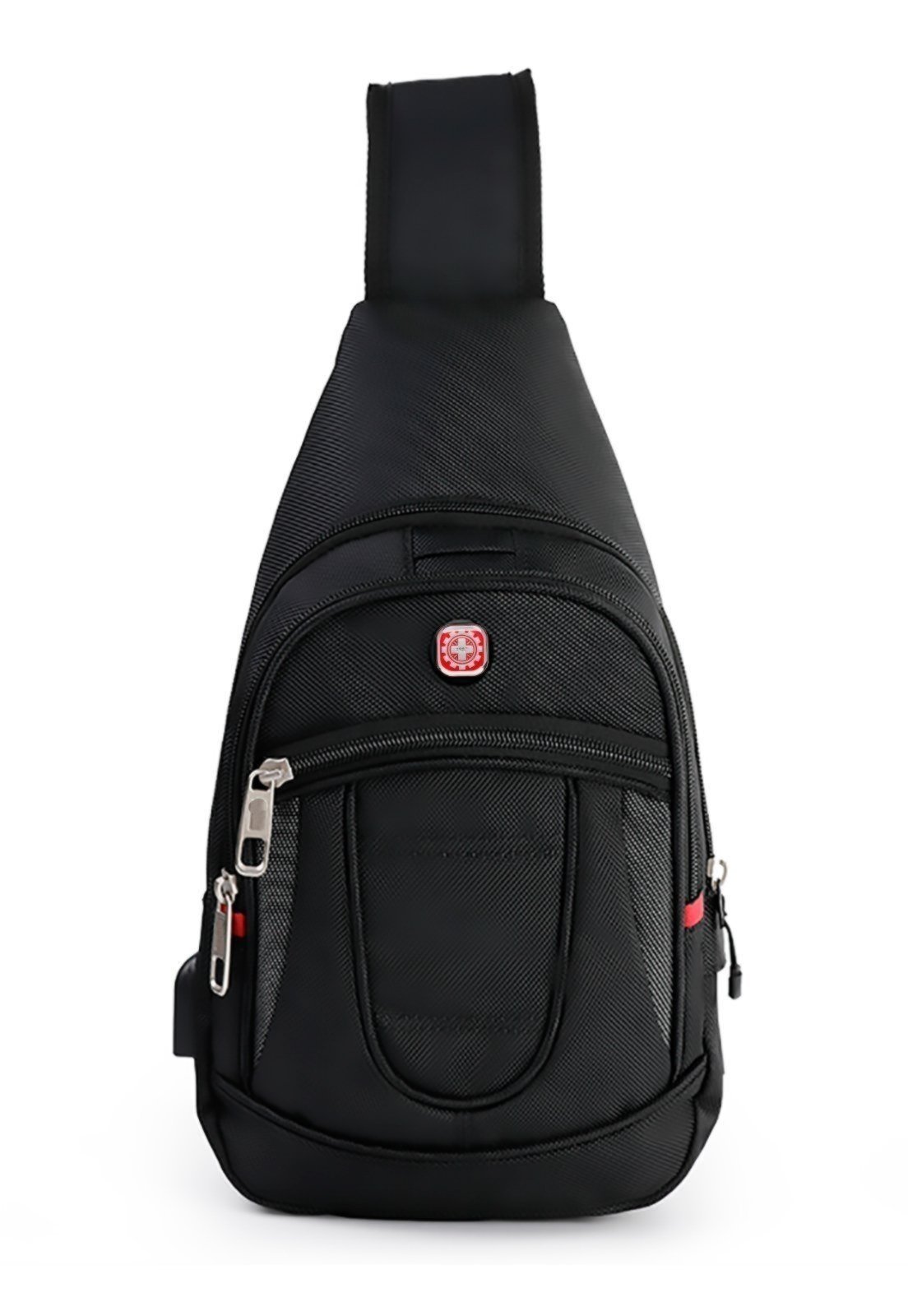 Bolsa Transversal Antifurto Crossgear Masculina PRETA