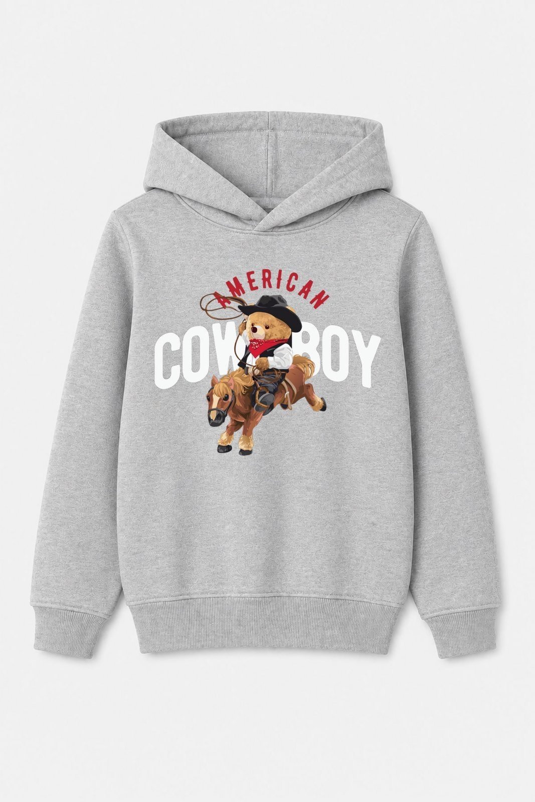 Infantil - Blusão Moletom Peluciado American Cowboy - Mescla