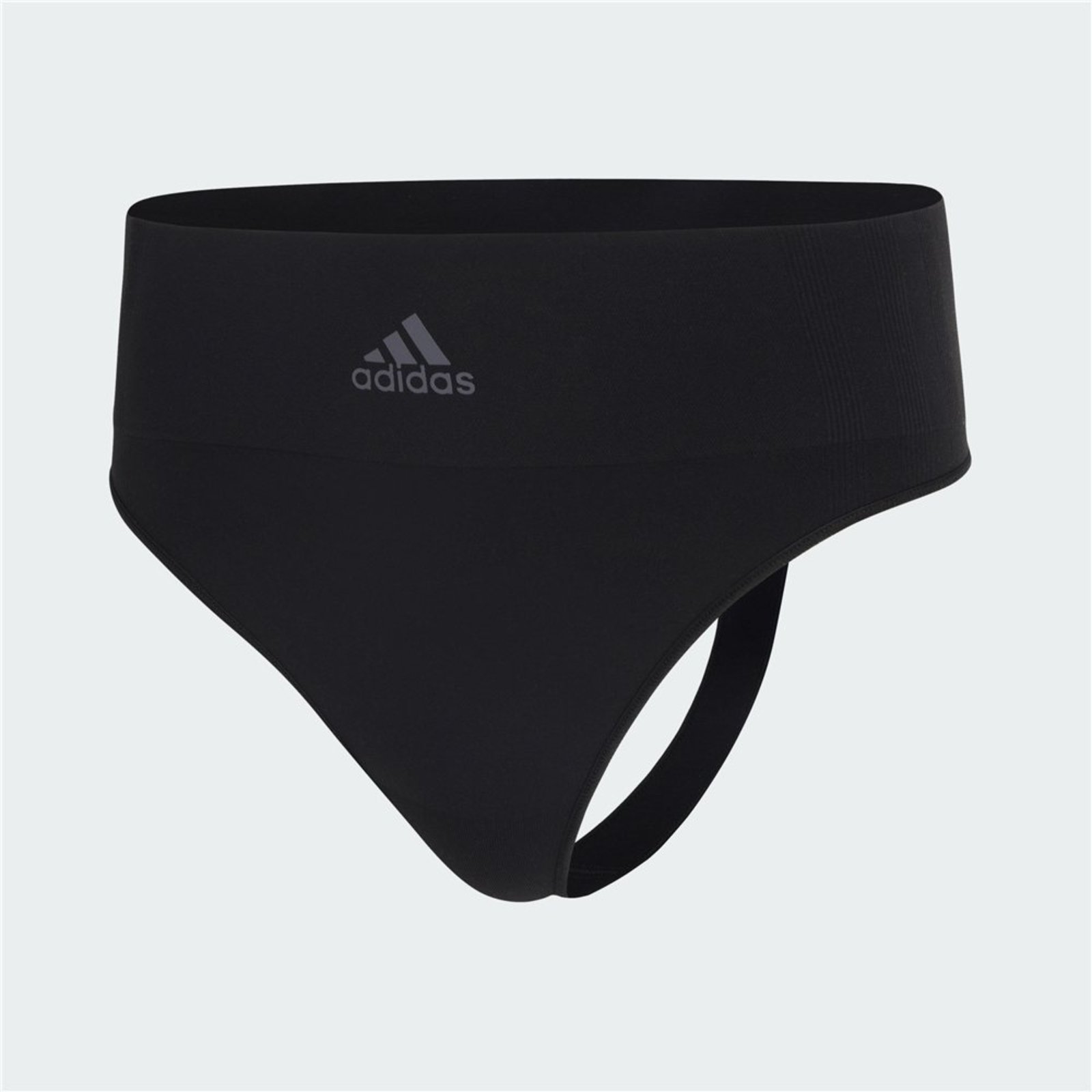 Vista 2 Calcinha Fio Dental Cintura Alta Adidas Underwear preto Adidas Underwear preto