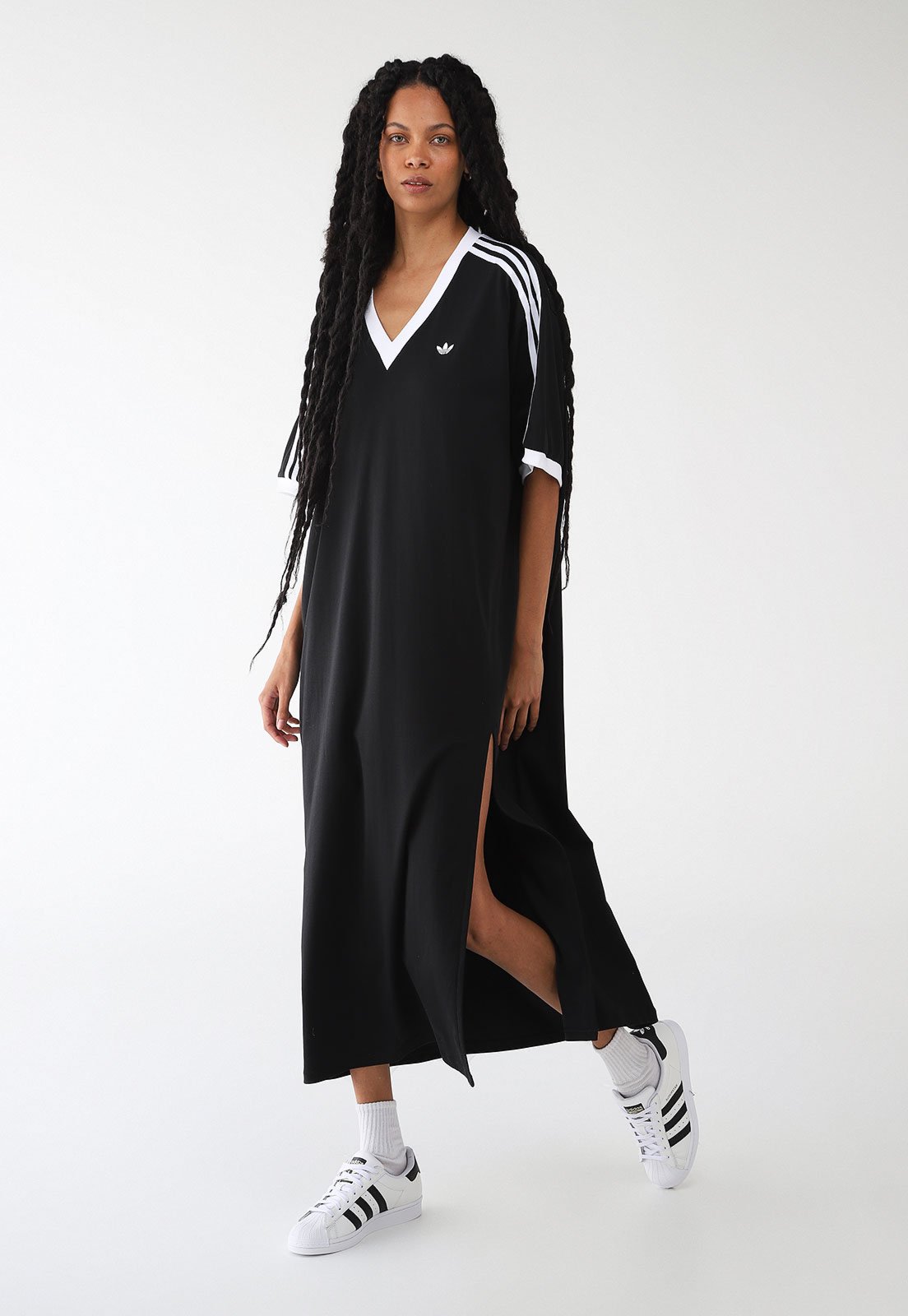 Vestido adidas Originals Longo Adilenium Oversized Preto