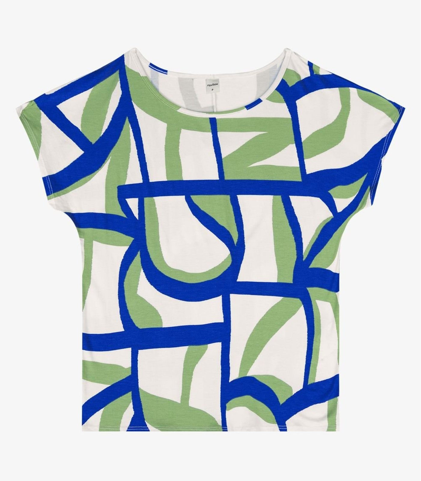 Blusa Feminina Estampada Viscotorcion Rovitex Azul