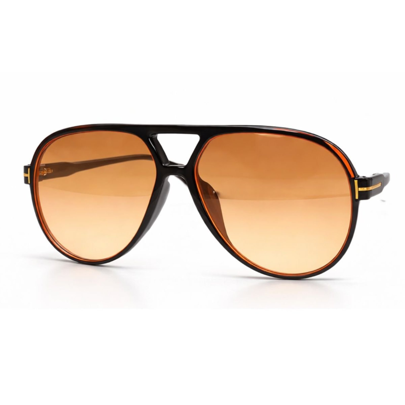 Óculos de Sol Oversized Aviador Premium Tendência Preto