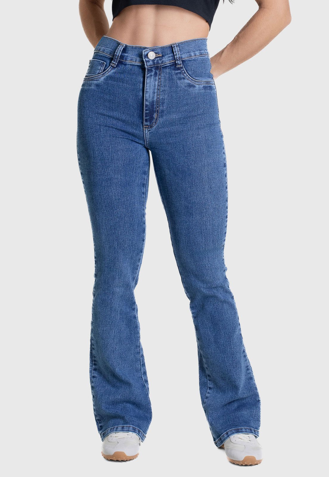Calça Jeans Feminina Sawary Bootcut Azul