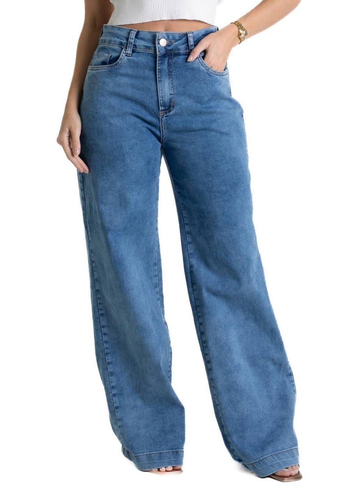 Calça Jeans Sawary Wide Leg – 281592 – Azul – Sawary