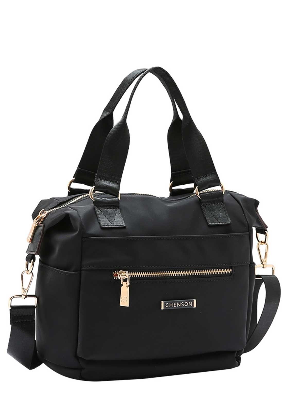 Bolsa Feminina Chenson Original Twill Nylon Mão Preto 3784945