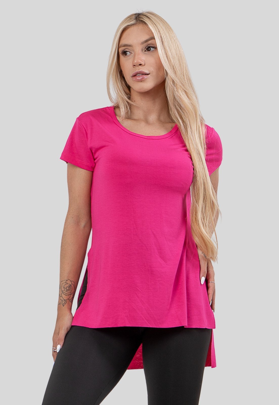 Vista 2 Blusa Diluxo Sobre Legging Pink rosa pink Diluxo rosa pink