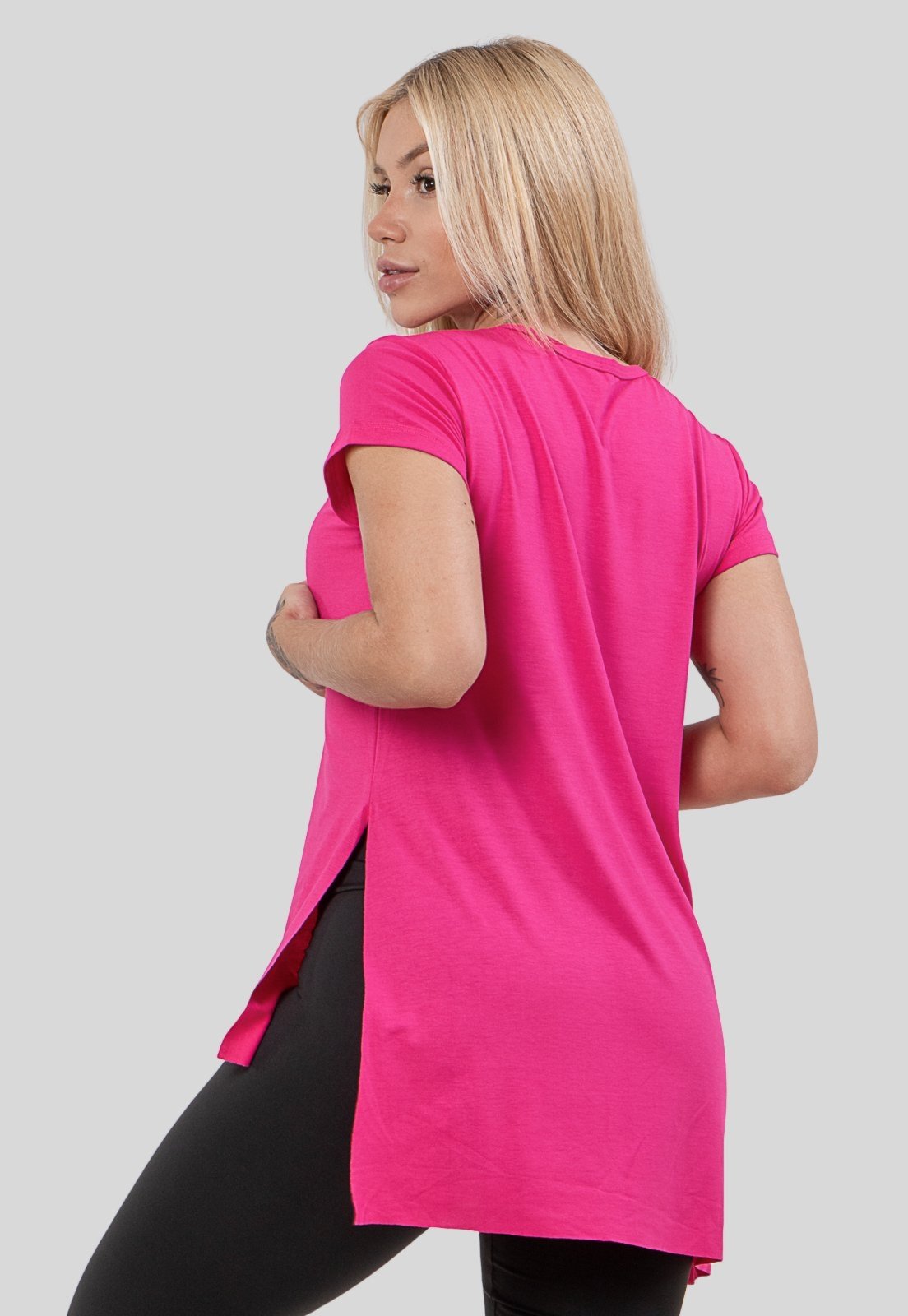 Vista 3 Blusa Diluxo Sobre Legging Pink rosa pink Diluxo rosa pink