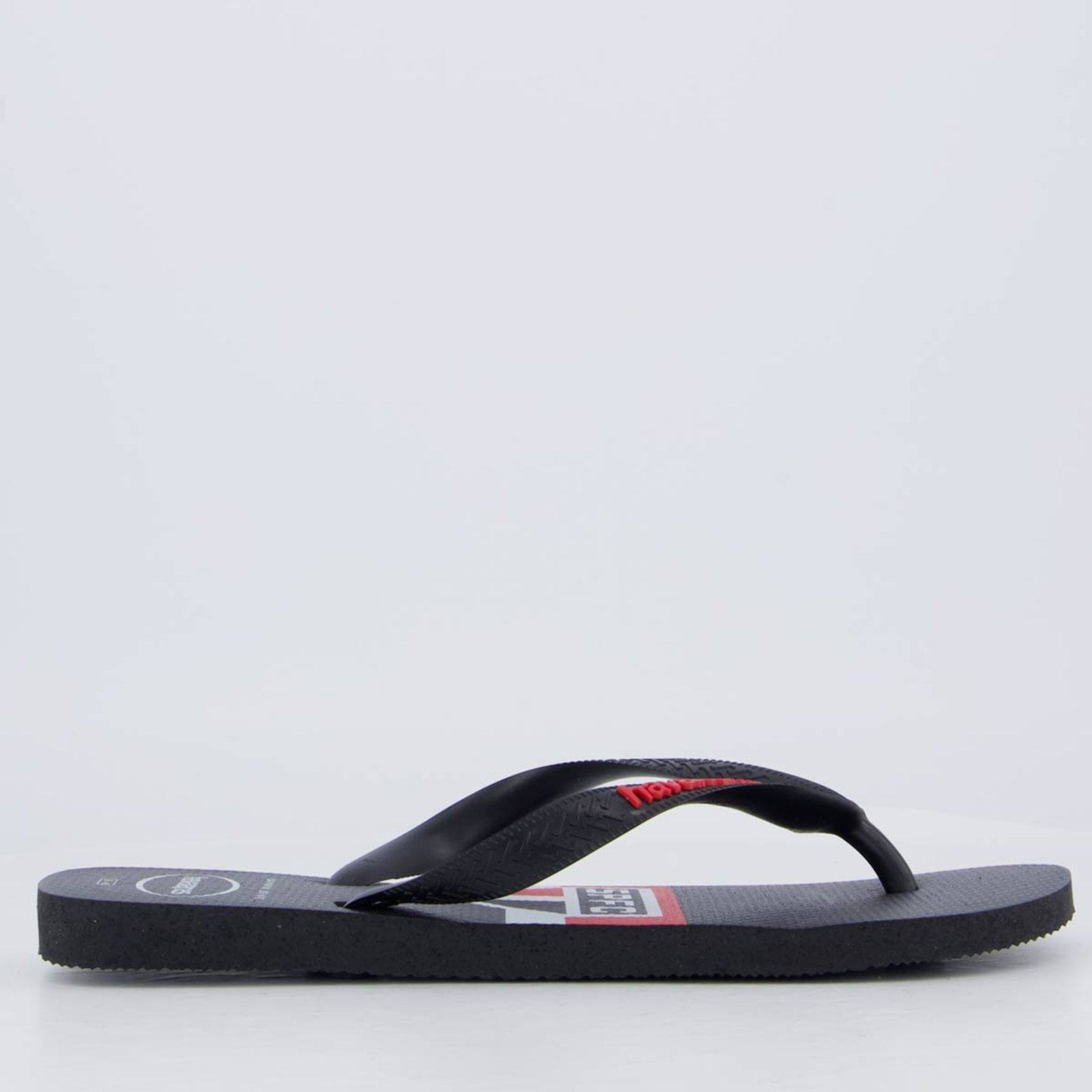 Vista 3 Chinelo Havaianas São Paulo Tri Mundial preto Havaianas preto