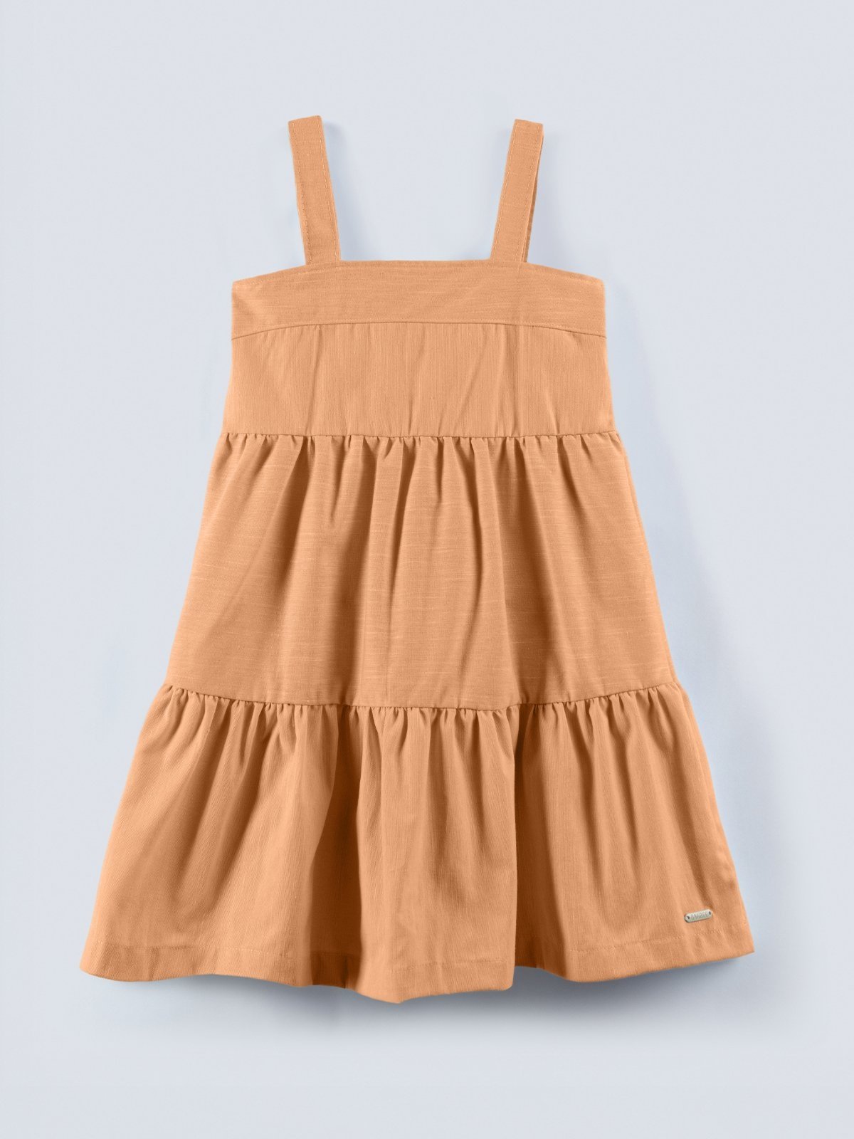 Infantil – Vestido Bugbee em Tecido de Algodão Manga