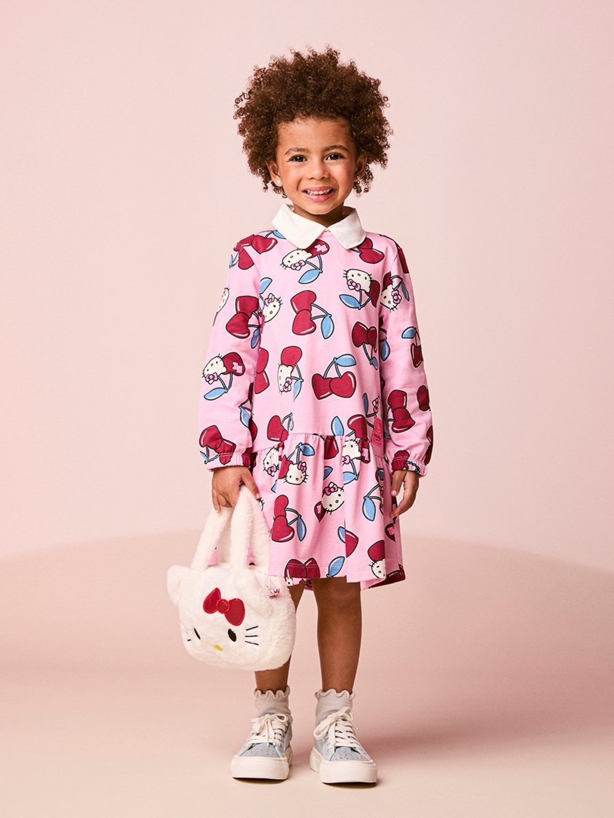 Infantil - Vestido Menina Rosa da Hello Kitty