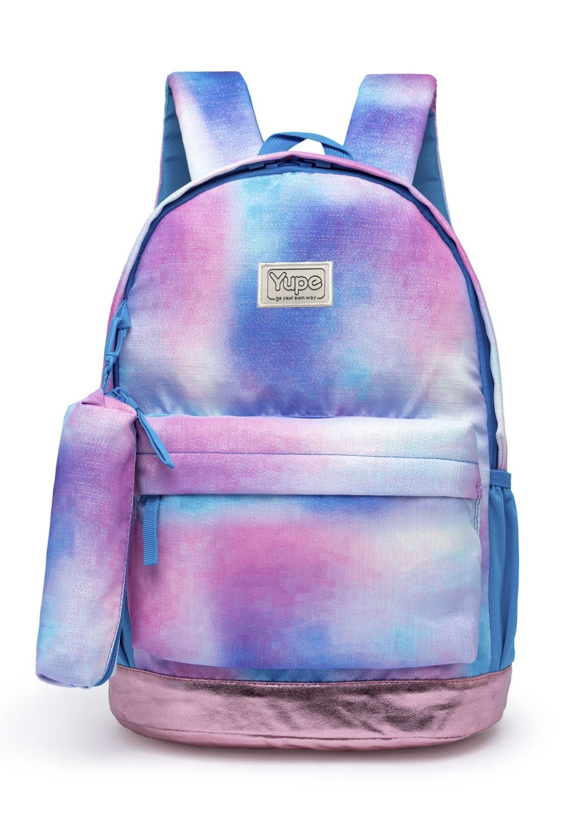Vista 2 Infantil - Mochila Feminina Casual Bolsa Estojo Espaçosa Escola Faculdade YUPE multicolorido YUPE multicolorido