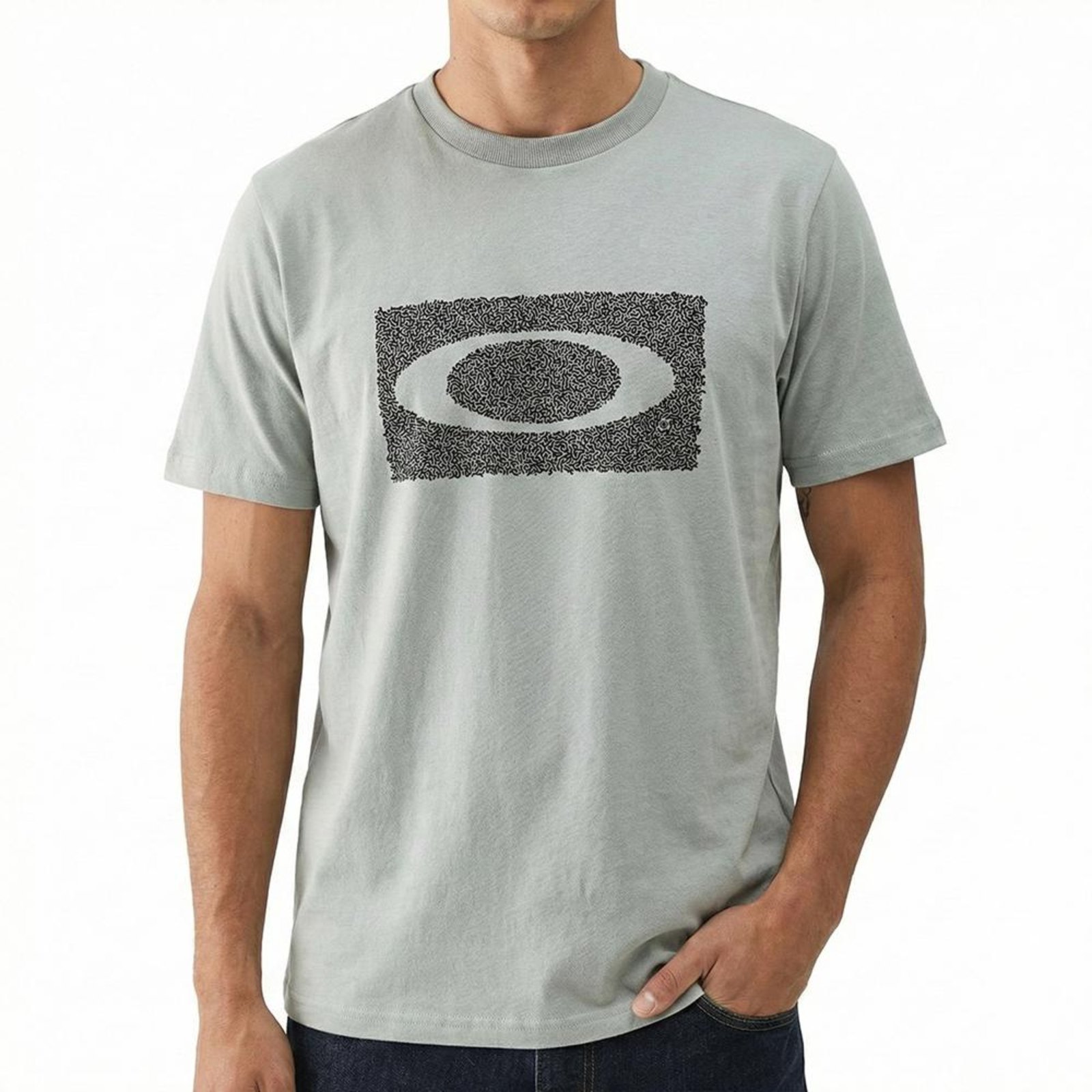 Camiseta Oakley Ellipse Organic SM25 Masculina Stone Grey