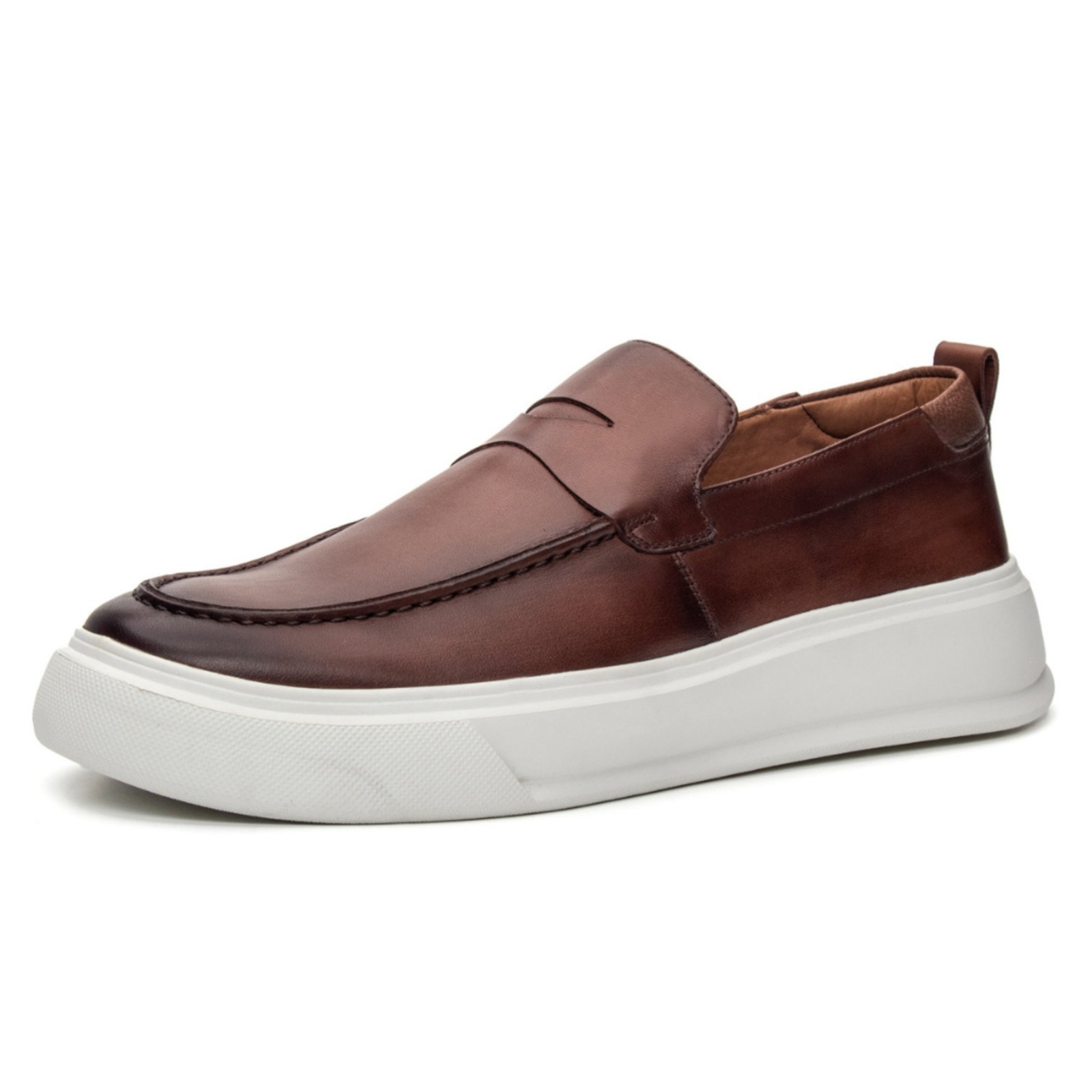 Mocassim Masculino Casual Theo Em Couro Havana Coronello