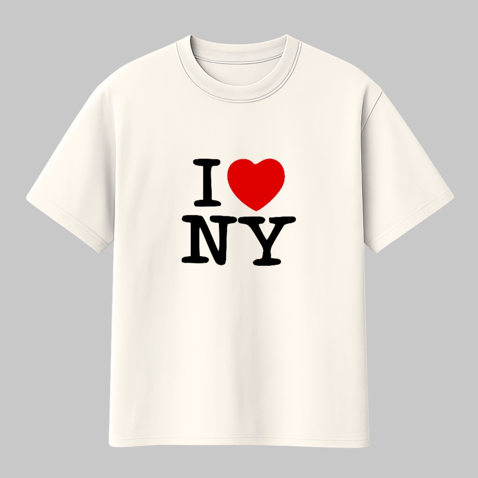 Camiseta Básica I Love New York Design Urbano Unissex Off White