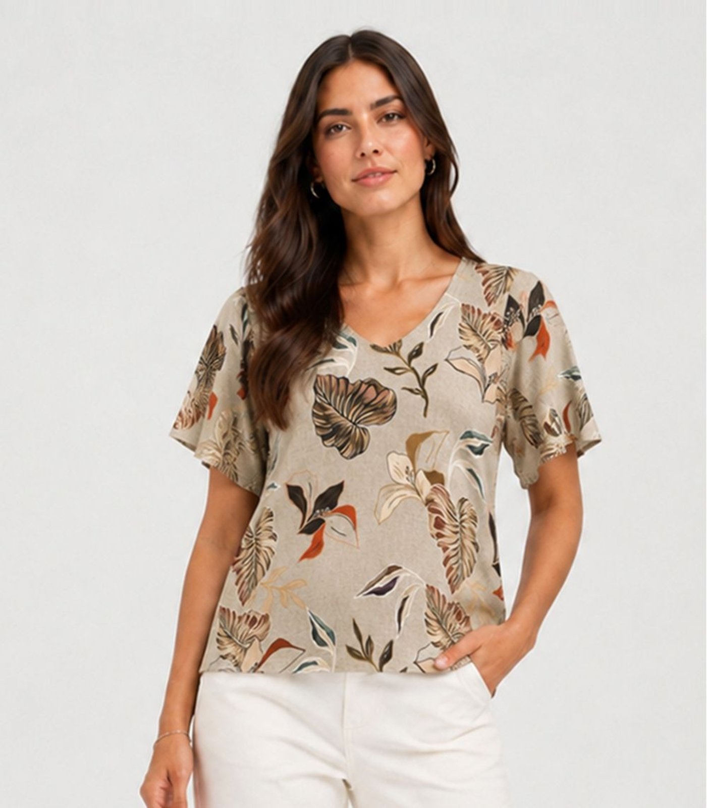 Blusa Feminina Infinita Cor Bege