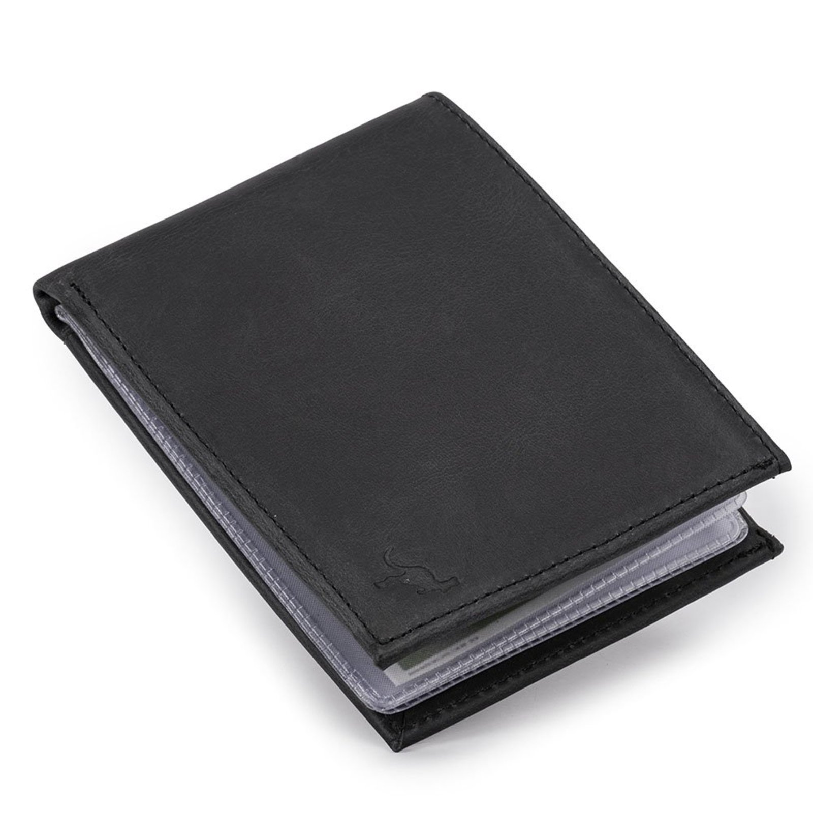 Carteira Luxo Couro Legítimo Rg/cnh/cédulas/cartões/moedas Preto