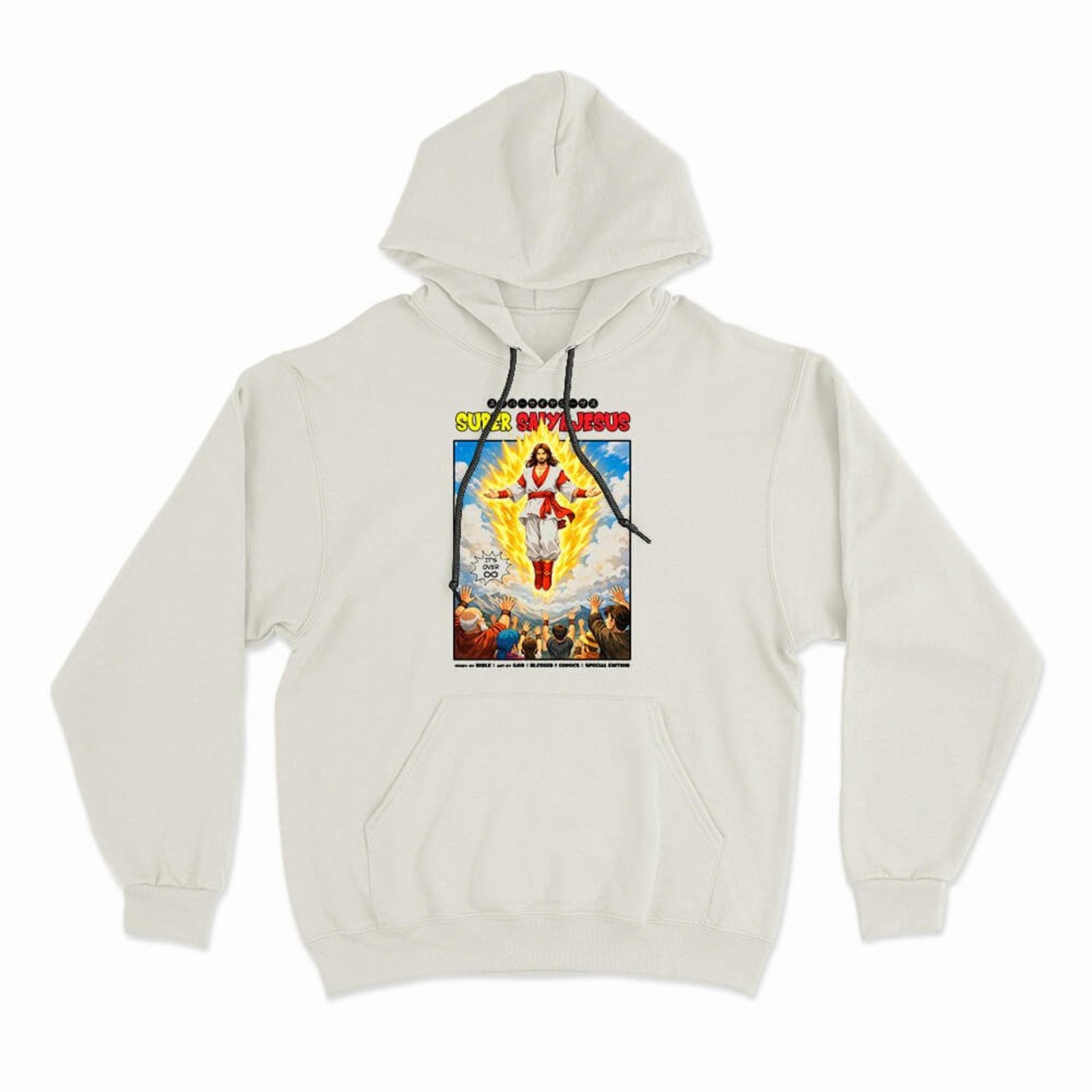 Moletom Com Capuz Super SaiyaJesus - Off White - Casual - Studio Geek