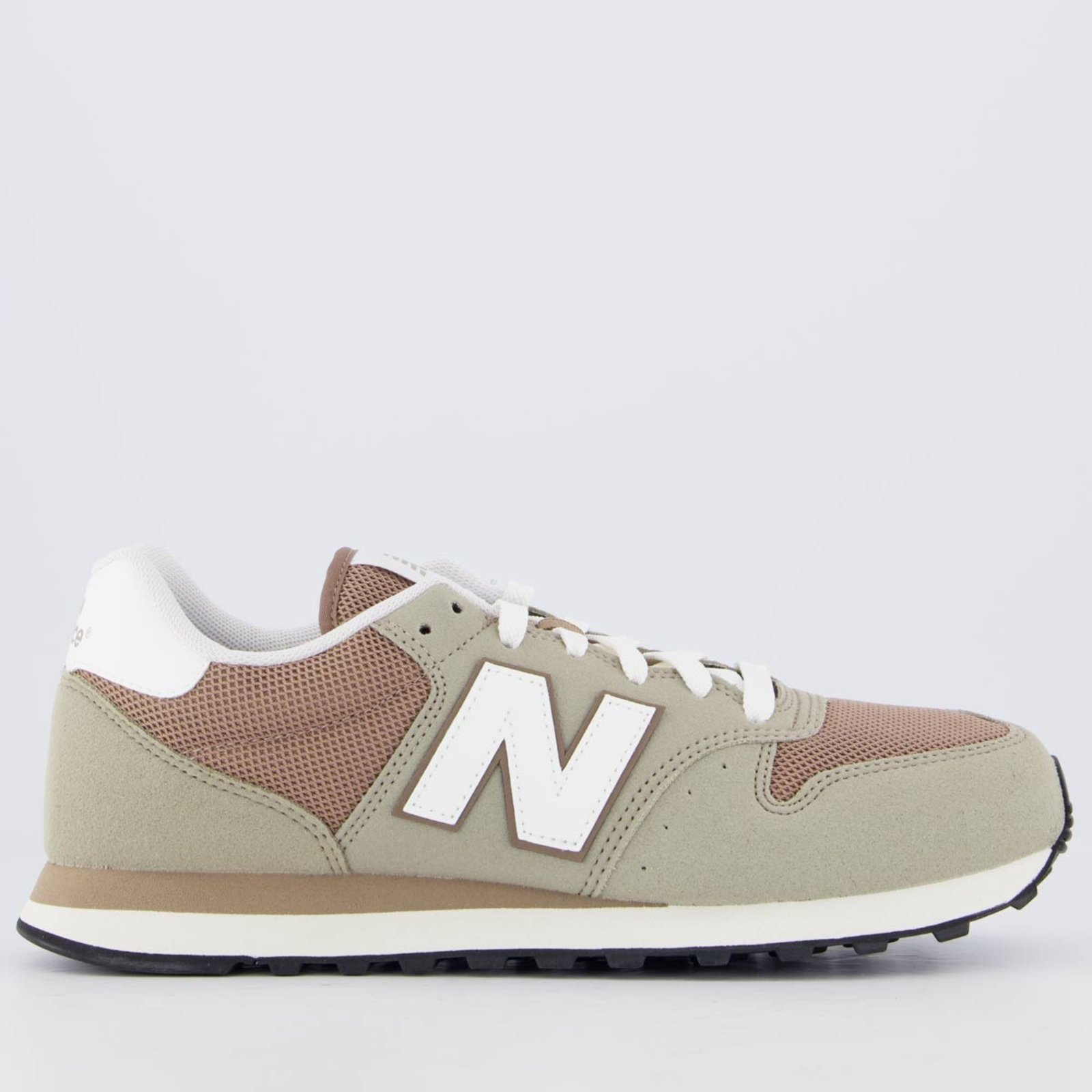 Vista 2 Tênis New Balance 500 V2 e Marrom bege New Balance bege