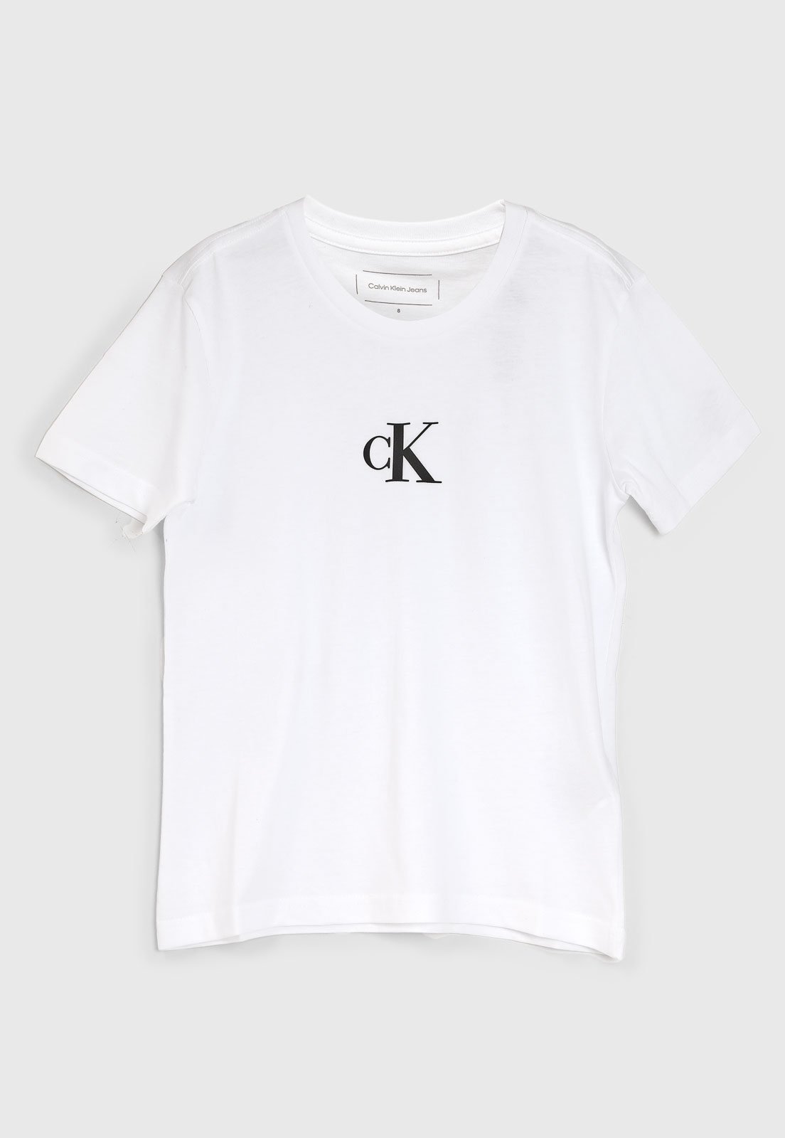 Infantil - Camiseta Calvin Klein Logo Branca