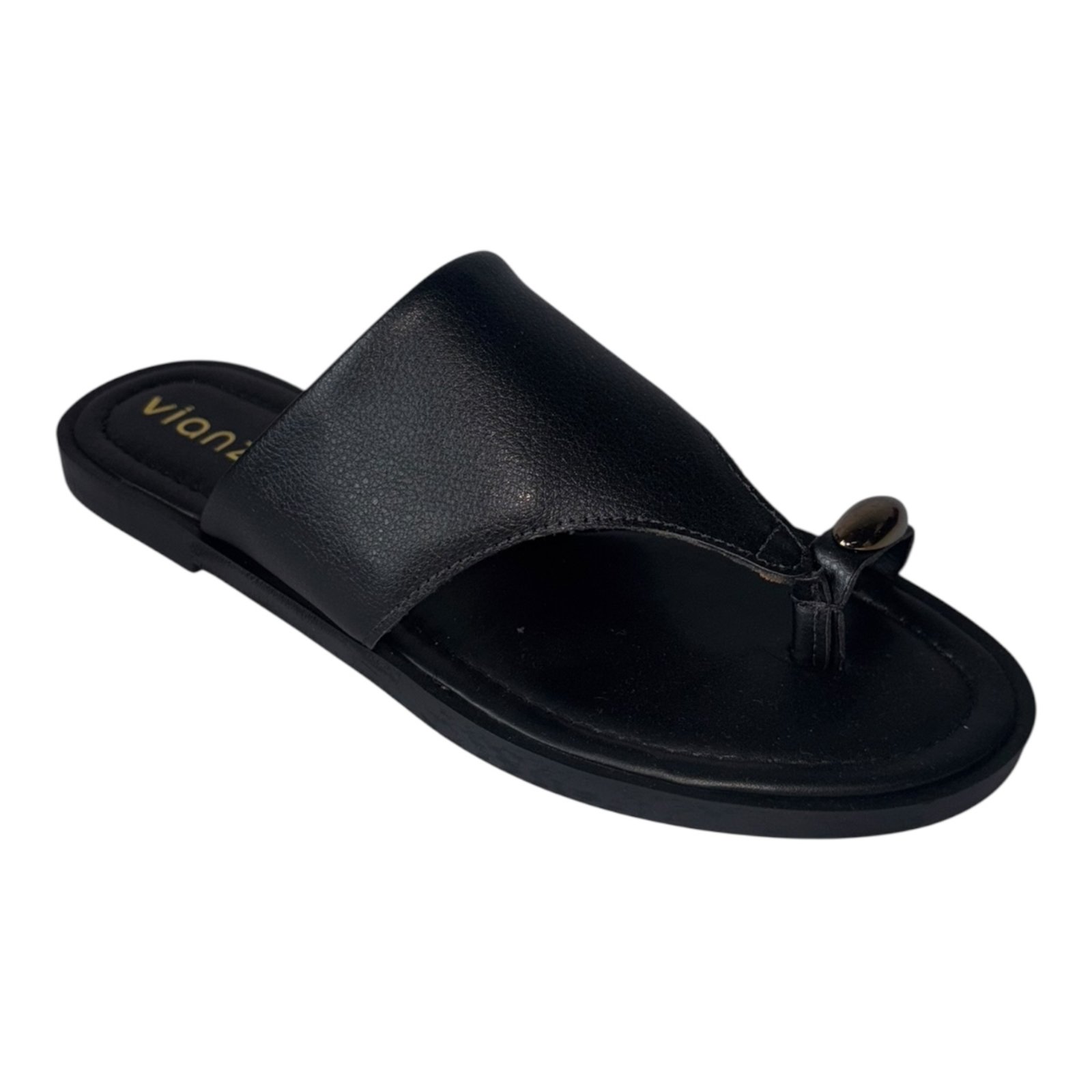 Rasteira Sandália Vianza Dedo Tendência Boho Chic Preto