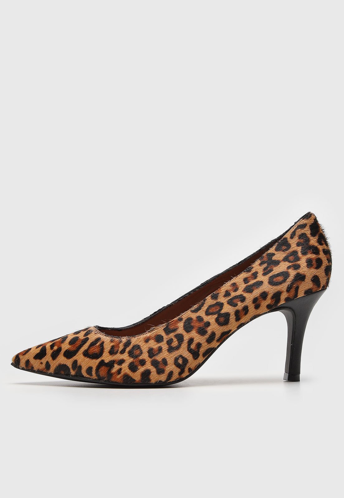 Scarpin Loucos E Santos Animal Print Onça Caramelo