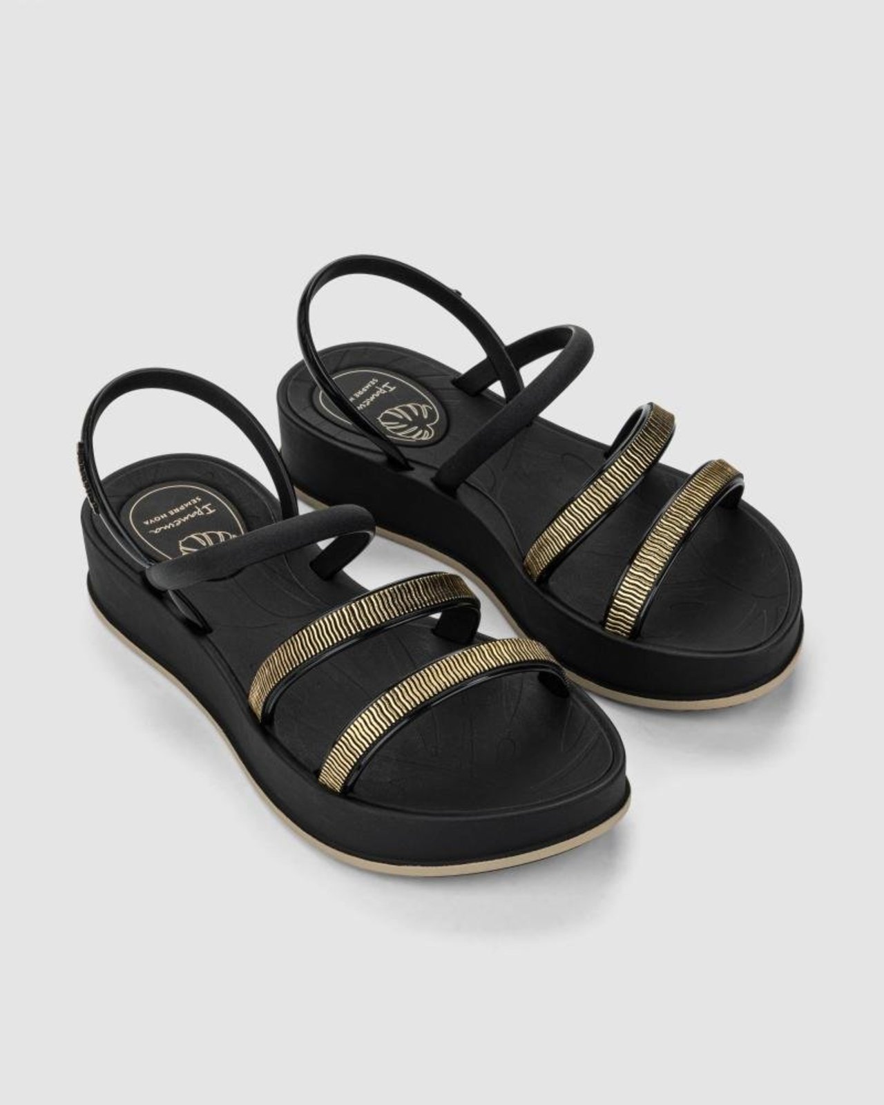 Sandália Feminina Ipanema Shine UP Sempre Nova Preto