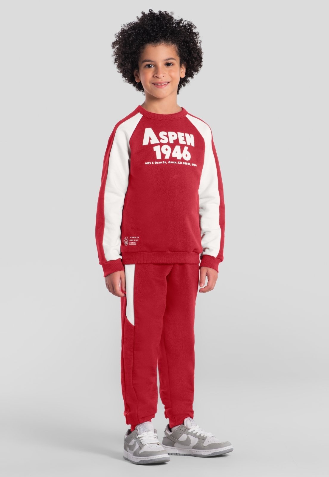 Infantil - Conjunto menino moletom peluciado de skate Brandili